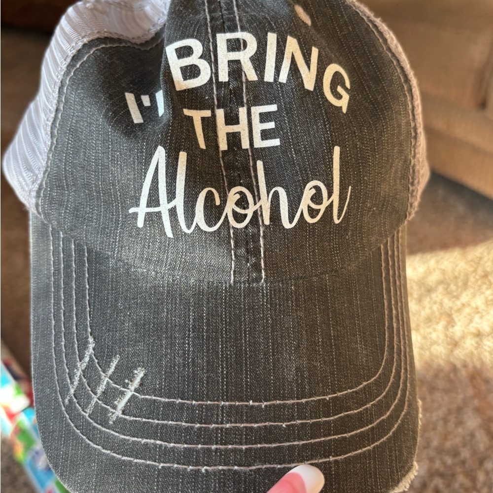 Party Trucker Hat - Black and White